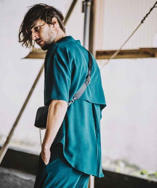 NO ID.(ノーアイディ)の「【NO ID.】Washer Trench Big Shirt / ワッシャー トレンチ ビッグ シャツ(シャツ/ブラウス・メンズ・ブラック/ベージュ/グリーン/マスタード・ONE SIZE)」の22枚目の写真