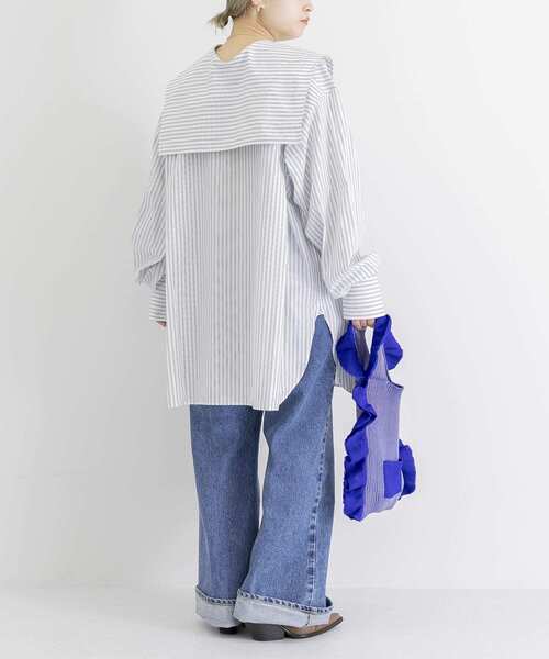 iI（アイ）の「iI　square collar blouse stripe（シャツ/ブラウス・レディース・その他1・ONE）」の8枚目の写真