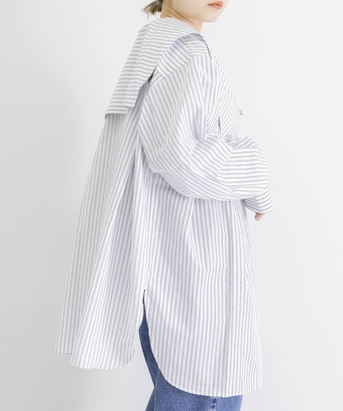 iI（アイ）の「iI　square collar blouse stripe（シャツ/ブラウス・レディース・その他1・ONE）」の3枚目の写真