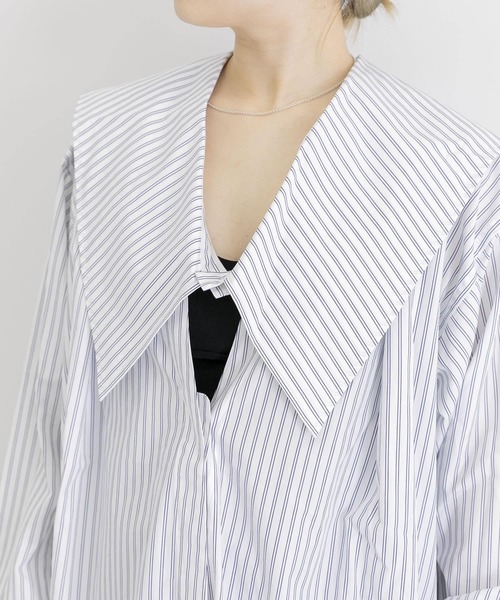 iI（アイ）の「iI　square collar blouse stripe（シャツ/ブラウス・レディース・その他1・ONE）」の9枚目の写真