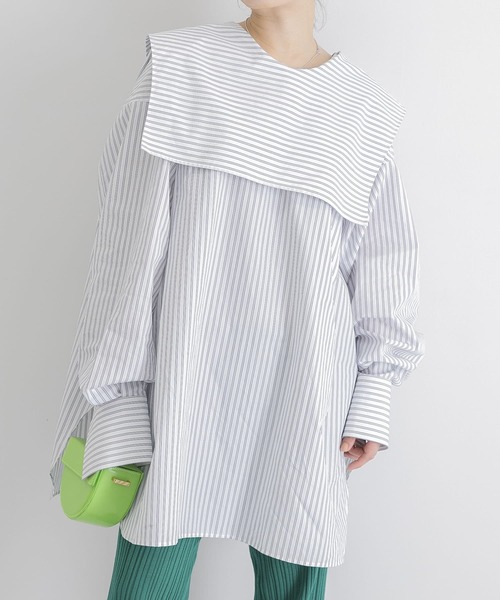 iI（アイ）の「iI　square collar blouse stripe（シャツ/ブラウス・レディース・その他1・ONE）」の7枚目の写真