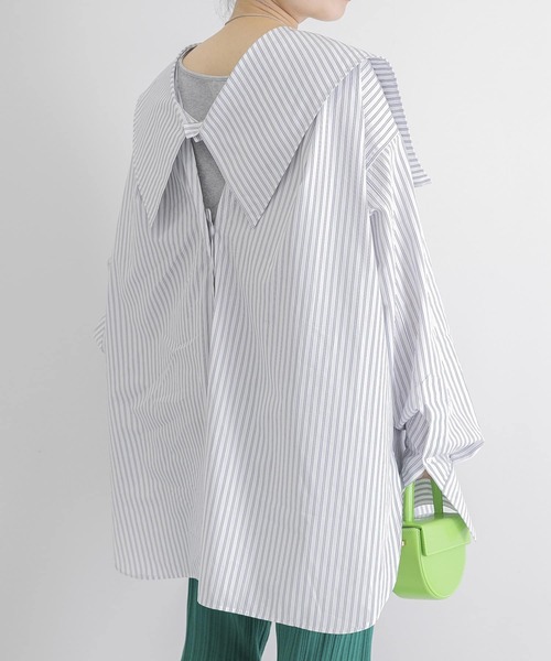 iI（アイ）の「iI　square collar blouse stripe（シャツ/ブラウス・レディース・その他1・ONE）」の13枚目の写真