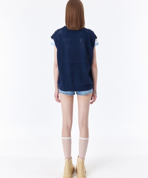 CHUCK(チャック)の「【UNISEX】CHUCK/ALPHABET VEST 2297839(ベスト・レディース・ネイビー/グリーン・FREE)」の17枚目の写真