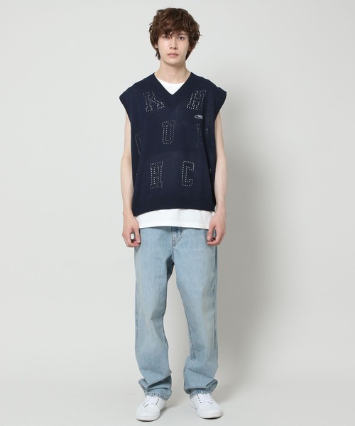 CHUCK(チャック)の「【UNISEX】CHUCK/ALPHABET VEST 2297839(ベスト・レディース・ネイビー/グリーン・FREE)」の9枚目の写真