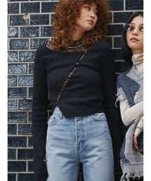【VEQUM】BIAS BUTTON KNIT