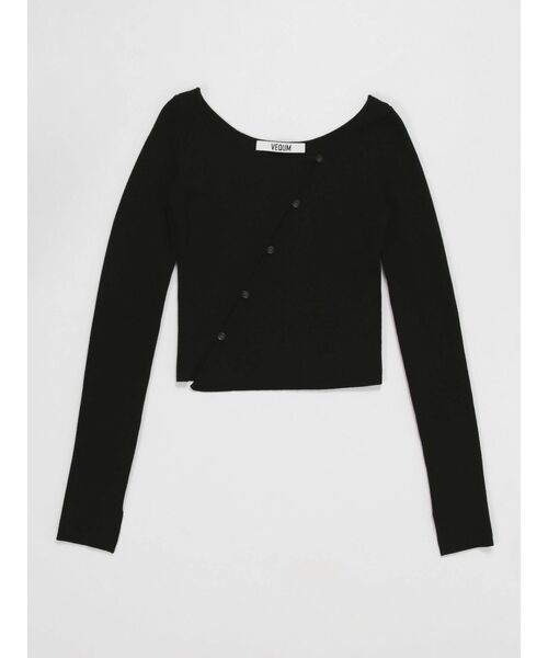 ベクム VEQUM VEQUM BIAS BUTTON KNIT ニット 長袖 セール】【VEQUM】BIAS BUTTON KNIT（ニット/セーター）｜VEQUM