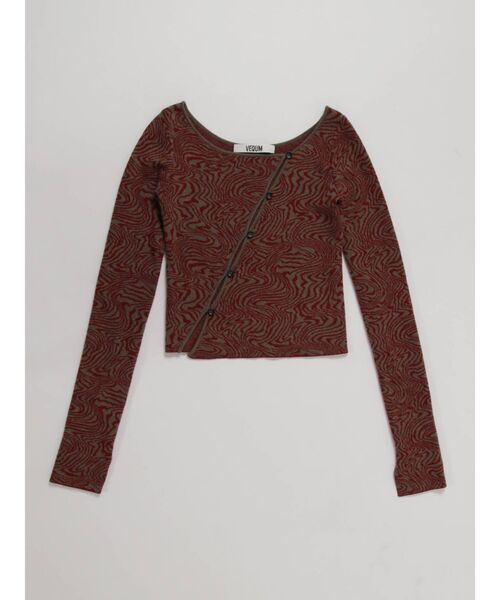セール】【VEQUM】BIAS BUTTON KNIT（ニット/セーター）｜VEQUM
