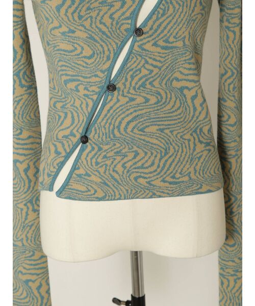 ベクム VEQUM VEQUM BIAS BUTTON KNIT ニット 長袖 セール】【VEQUM】BIAS BUTTON KNIT（ニット/セーター）｜VEQUM
