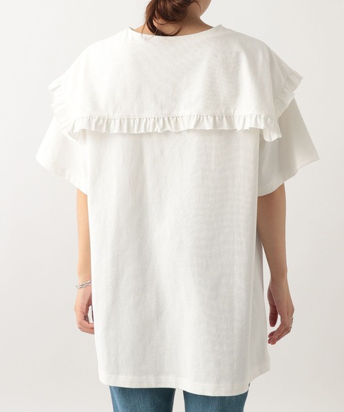 Heather（ヘザー）の「BIGカラーカットソー(半袖)　356607（Tシャツ/カットソー・レディース・オフホワイト/ネイビー/ブラック・FREE）」の8枚目の写真