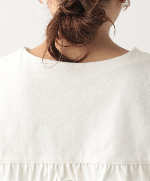 Heather（ヘザー）の「BIGカラーカットソー(半袖)　356607（Tシャツ/カットソー・レディース・オフホワイト/ネイビー/ブラック・FREE）」の10枚目の写真