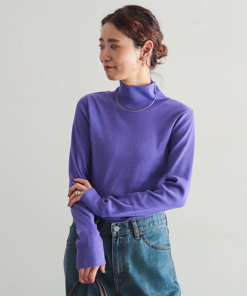 NOMBRE IMPAIR(ノンブルアンペール)の「カラーテレコ タートルP/O(Tシャツ/カットソー・レディース・パープル/グリーン/オレンジ・FREE)」の2枚目の写真