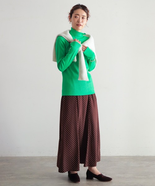 NOMBRE IMPAIR(ノンブルアンペール)の「カラーテレコ タートルP/O(Tシャツ/カットソー・レディース・パープル/グリーン/オレンジ・FREE)」の7枚目の写真