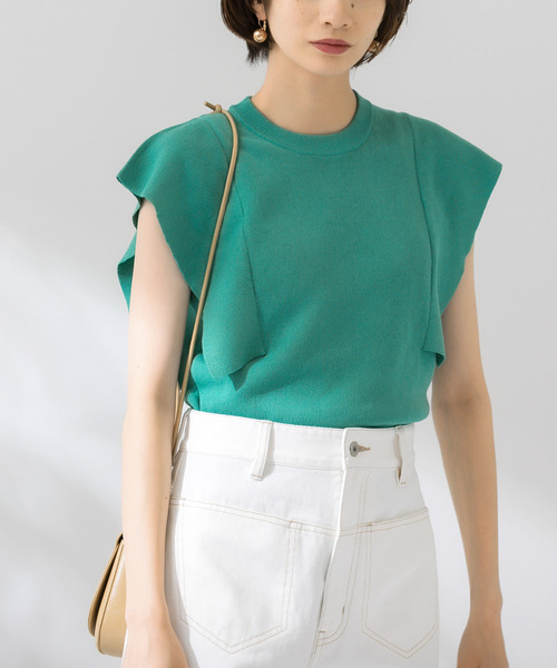 KBF（ケイビーエフ）の「フレアスリーブデザインニット（ニット/セーター・レディース・ブラック/ダークブラウン/ベージュ/グリーン系その他・ONE）」の12枚目の写真