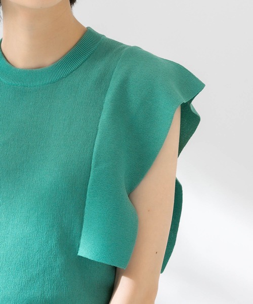 KBF（ケイビーエフ）の「フレアスリーブデザインニット（ニット/セーター・レディース・ブラック/ダークブラウン/ベージュ/グリーン系その他・ONE）」の8枚目の写真