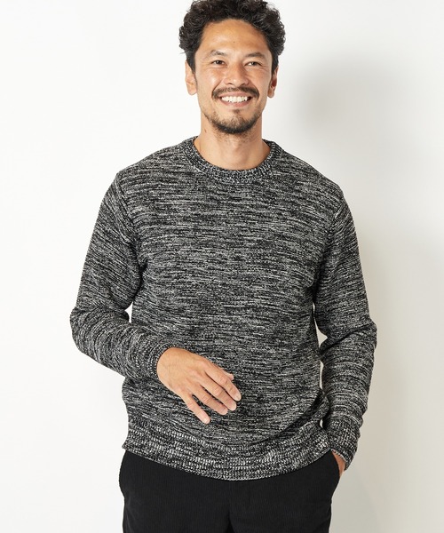 MEN'S BIGI（メンズビギ）の「7G引き揃えモールガーターニット（ニット/セーター・メンズ・ブラック/ホワイト/グリーン/ネイビー・01/02/03）」の13枚目の写真