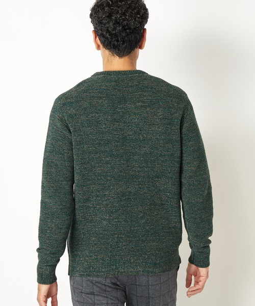 MEN'S BIGI（メンズビギ）の「7G引き揃えモールガーターニット（ニット/セーター・メンズ・ブラック/ホワイト/グリーン/ネイビー・01/02/03）」の17枚目の写真