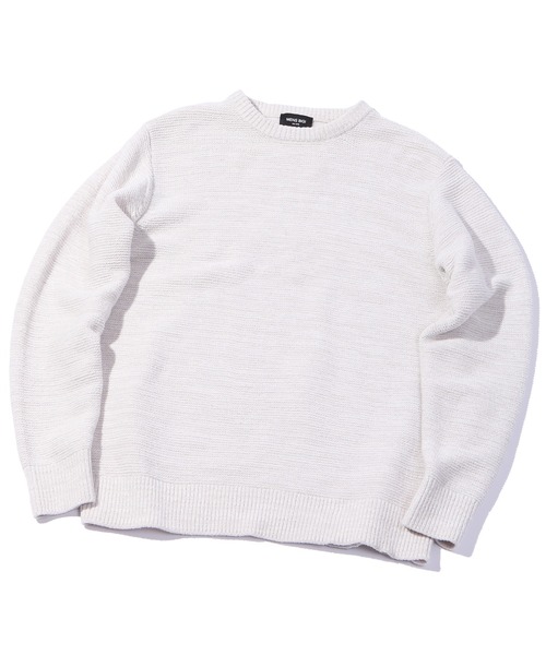 MEN'S BIGI（メンズビギ）の「7G引き揃えモールガーターニット（ニット/セーター・メンズ・ブラック/ホワイト/グリーン/ネイビー・01/02/03）」の18枚目の写真