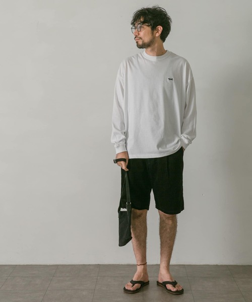 URBAN RESEARCH DOORS（アーバンリサーチドアーズ）の「コーデュロイワンタックショーツ（その他パンツ・メンズ・ブラック/ブラウン/アイボリー・MEDIUM/LARGE）」の18枚目の写真