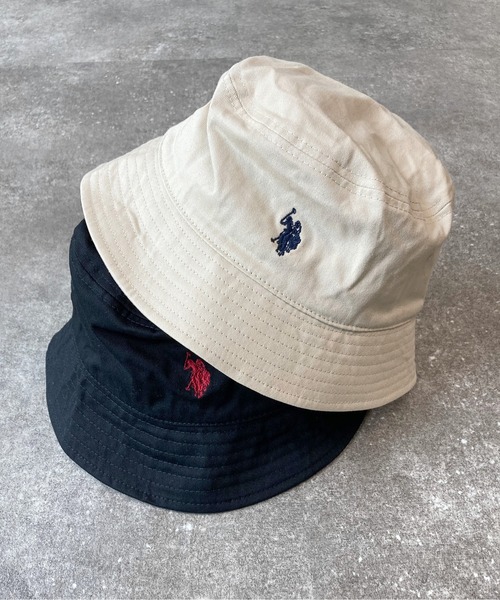 U.S. POLO ASSN.（ユーエスポロアッスン）の「1ポイント刺繍ツイルバケハ（ハット・メンズ・ブラック/ベージュ/アイボリー/ブラック系その他・FREE）」の7枚目の写真