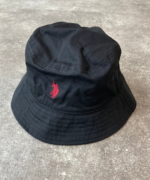 U.S. POLO ASSN.（ユーエスポロアッスン）の「1ポイント刺繍ツイルバケハ（ハット・メンズ・ブラック/ベージュ/アイボリー/ブラック系その他・FREE）」の6枚目の写真