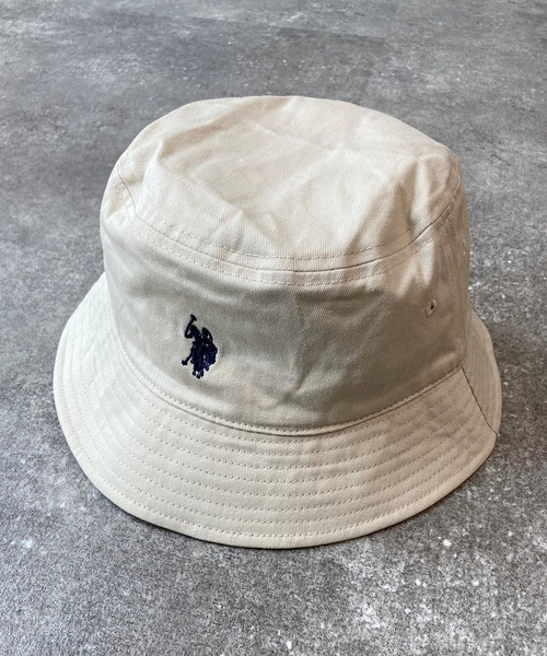 U.S. POLO ASSN.（ユーエスポロアッスン）の「1ポイント刺繍ツイルバケハ（ハット・メンズ・ブラック/ベージュ/アイボリー/ブラック系その他・FREE）」の5枚目の写真