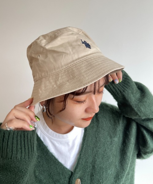 U.S. POLO ASSN.（ユーエスポロアッスン）の「1ポイント刺繍ツイルバケハ（ハット・メンズ・ブラック/ベージュ/アイボリー/ブラック系その他・FREE）」の11枚目の写真