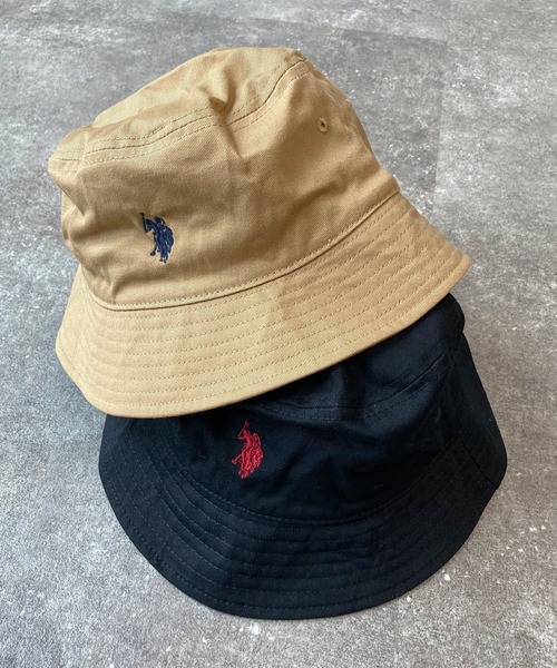 U.S. POLO ASSN.（ユーエスポロアッスン）の「1ポイント刺繍ツイルバケハ（ハット・メンズ・ブラック/ベージュ/アイボリー/ブラック系その他・FREE）」の8枚目の写真
