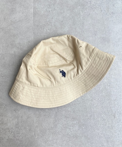 U.S. POLO ASSN.（ユーエスポロアッスン）の「1ポイント刺繍ツイルバケハ（ハット・メンズ・ブラック/ベージュ/アイボリー/ブラック系その他・FREE）」の12枚目の写真