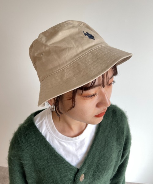 U.S. POLO ASSN.（ユーエスポロアッスン）の「1ポイント刺繍ツイルバケハ（ハット・メンズ・ブラック/ベージュ/アイボリー/ブラック系その他・FREE）」の15枚目の写真