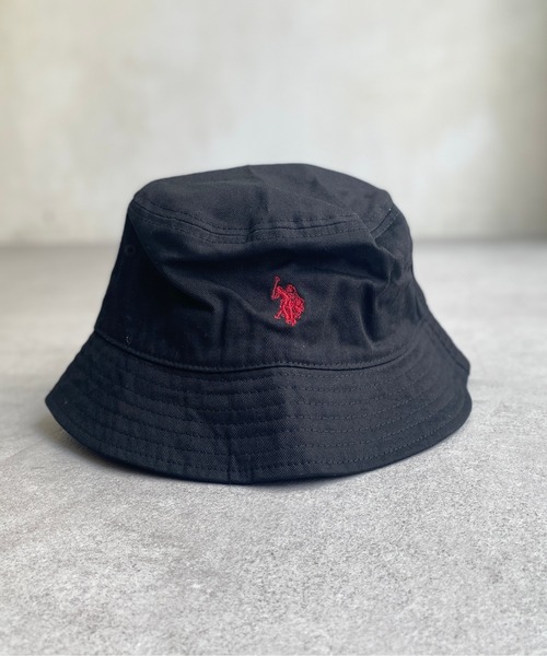 U.S. POLO ASSN.（ユーエスポロアッスン）の「1ポイント刺繍ツイルバケハ（ハット・メンズ・ブラック/ベージュ/アイボリー/ブラック系その他・FREE）」の17枚目の写真