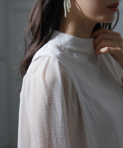 miclat（ミクラ）の「大きいサイズ ボリューム袖シアーブラウス miclat（シャツ/ブラウス・レディース・ホワイト系/ブラック・4L/3L/L/LL）」の19枚目の写真