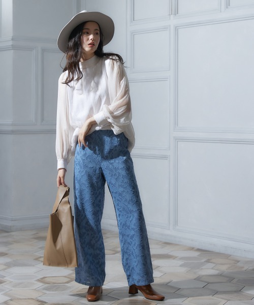 miclat（ミクラ）の「大きいサイズ ボリューム袖シアーブラウス miclat（シャツ/ブラウス・レディース・ホワイト系/ブラック・4L/3L/L/LL）」の10枚目の写真