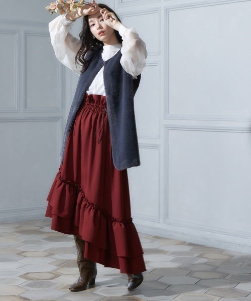 miclat（ミクラ）の「大きいサイズ ボリューム袖シアーブラウス miclat（シャツ/ブラウス・レディース・ホワイト系/ブラック・4L/3L/L/LL）」の15枚目の写真