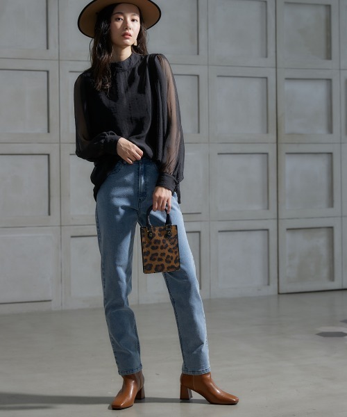 miclat（ミクラ）の「大きいサイズ ボリューム袖シアーブラウス miclat（シャツ/ブラウス・レディース・ホワイト系/ブラック・4L/3L/L/LL）」の9枚目の写真