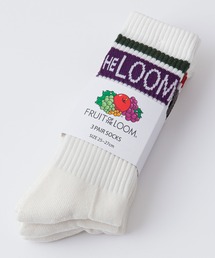 FRUIT OF THE LOOM | 【FRUIT OF THE LOOM/フルーツオブザルーム】ロゴラインソックス　靴下　3足組(ソックス/靴下)