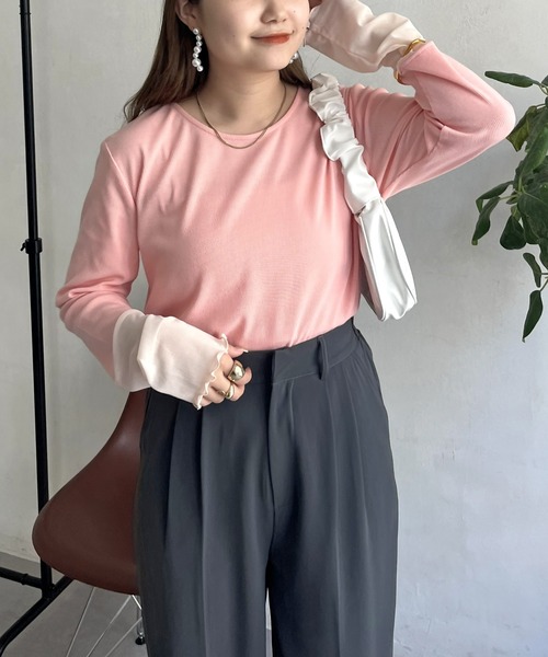 OinT  オーインティー　SLEEVER(付け袖) T-CRAOR-LS Long-sleeve T-shirt with inside-out effect