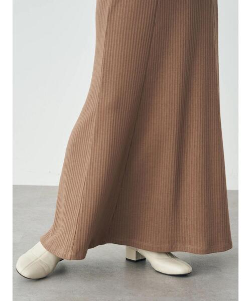 earth music&ecology（アースミュージックアンドエコロジー）の「リブセミフレアスカート（スカート・レディース・ブラック/ライトベージュ/ライトブラウン/パープル・FREE）」の18枚目の写真