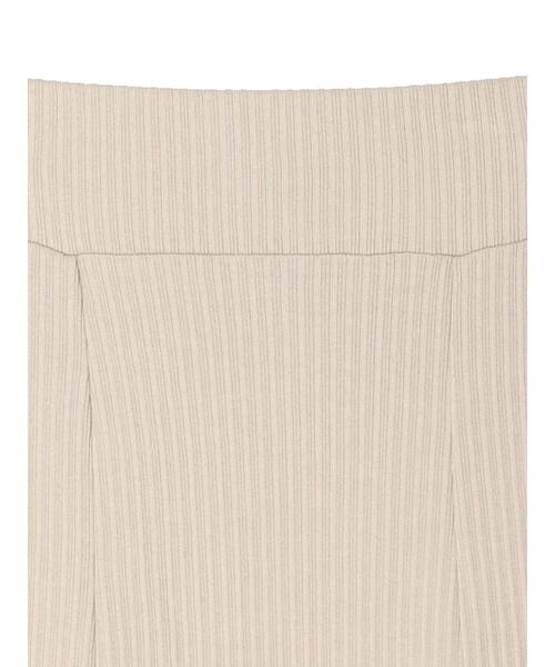 earth music&ecology（アースミュージックアンドエコロジー）の「リブセミフレアスカート（スカート・レディース・ブラック/ライトベージュ/ライトブラウン/パープル・FREE）」の8枚目の写真