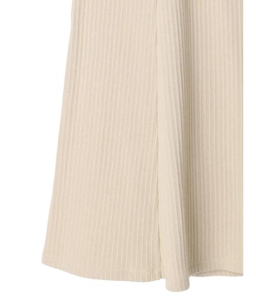 earth music&ecology（アースミュージックアンドエコロジー）の「リブセミフレアスカート（スカート・レディース・ブラック/ライトベージュ/ライトブラウン/パープル・FREE）」の10枚目の写真