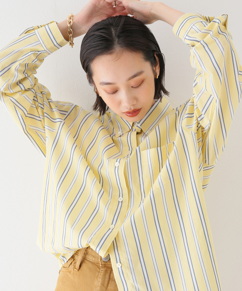 JOINT WORKS(ジョイントワークス)の「B.Dカラー シャツ(シャツ/ブラウス・レディース・グリーン/ブルー系その他/ブルー/イエロー・FREE)」の4枚目の写真