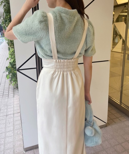 one after another NICE CLAUP（ワンアフターアナザーナイスクラップ）の「サス付きIラインスリットスカート（スカート・レディース・アイボリー/ホワイト系その他/スミクロ・FREE）」の10枚目の写真