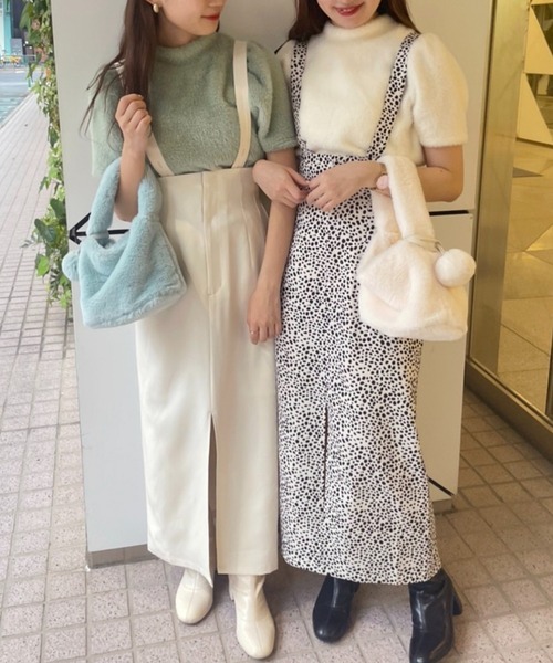 one after another NICE CLAUP（ワンアフターアナザーナイスクラップ）の「サス付きIラインスリットスカート（スカート・レディース・アイボリー/ホワイト系その他/スミクロ・FREE）」の20枚目の写真