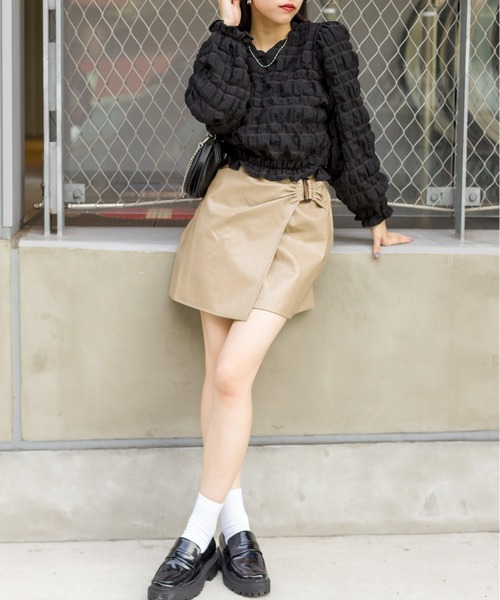 SpRay(スプレイ)の「ふくれロングスリーブカットソー(Tシャツ/カットソー・レディース・ホワイト/ブラック/アイボリー/モカ・FREE)」の19枚目の写真