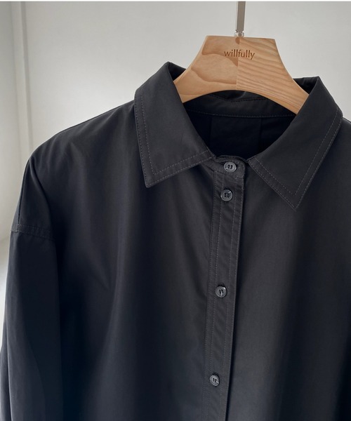 WILLFULLY（ウィルフリー）の「tuck sleeve bi color stitch shirt OP  