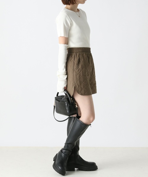 Heather（ヘザー）の「キルティングショートパンツ　172287（その他パンツ・レディース・カーキ/ブラック・FREE）」の5枚目の写真