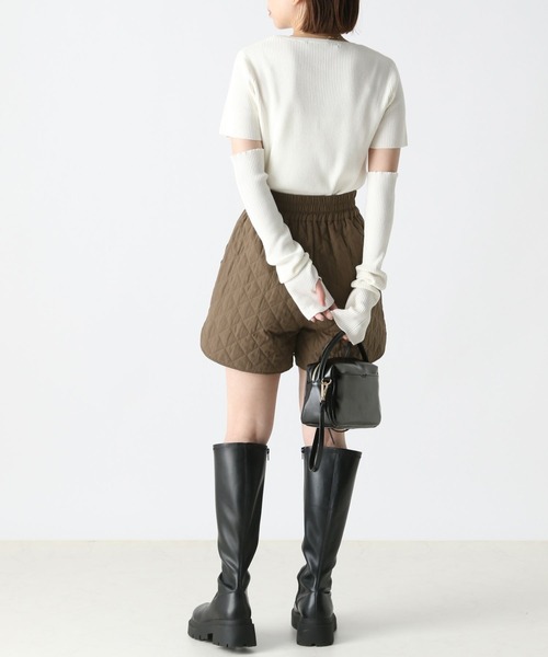 Heather（ヘザー）の「キルティングショートパンツ　172287（その他パンツ・レディース・カーキ/ブラック・FREE）」の14枚目の写真