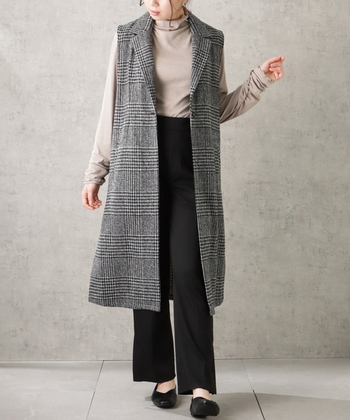 NAVY(ネイビー)の「ロング ジレ ベスト(ベスト・レディース・グレー/ブラック/ベージュ・M/L)」の8枚目の写真