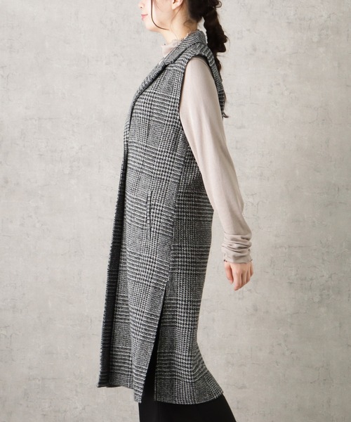 NAVY(ネイビー)の「ロング ジレ ベスト(ベスト・レディース・グレー/ブラック/ベージュ・M/L)」の9枚目の写真