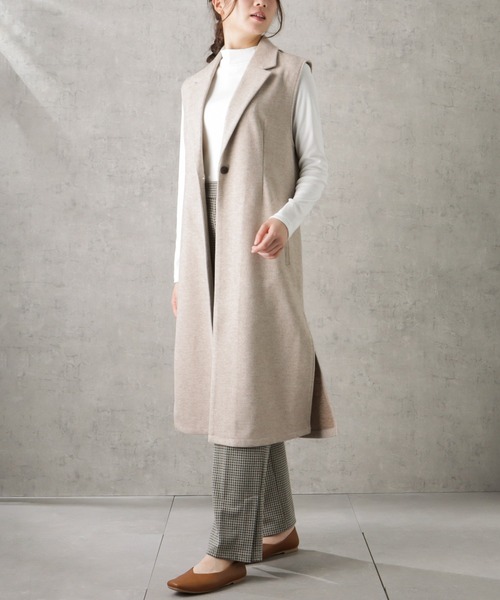 NAVY(ネイビー)の「ロング ジレ ベスト(ベスト・レディース・グレー/ブラック/ベージュ・M/L)」の12枚目の写真