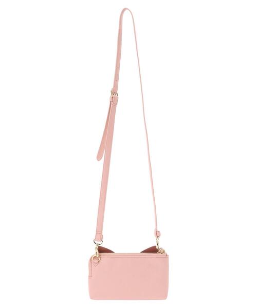 新品✨メゾンドフルール ソリッド リボン スマホ ポシェット ショルダーバッグ Maison de FLEUR（メゾンドフルール）の「ソリッドリボンスマホ